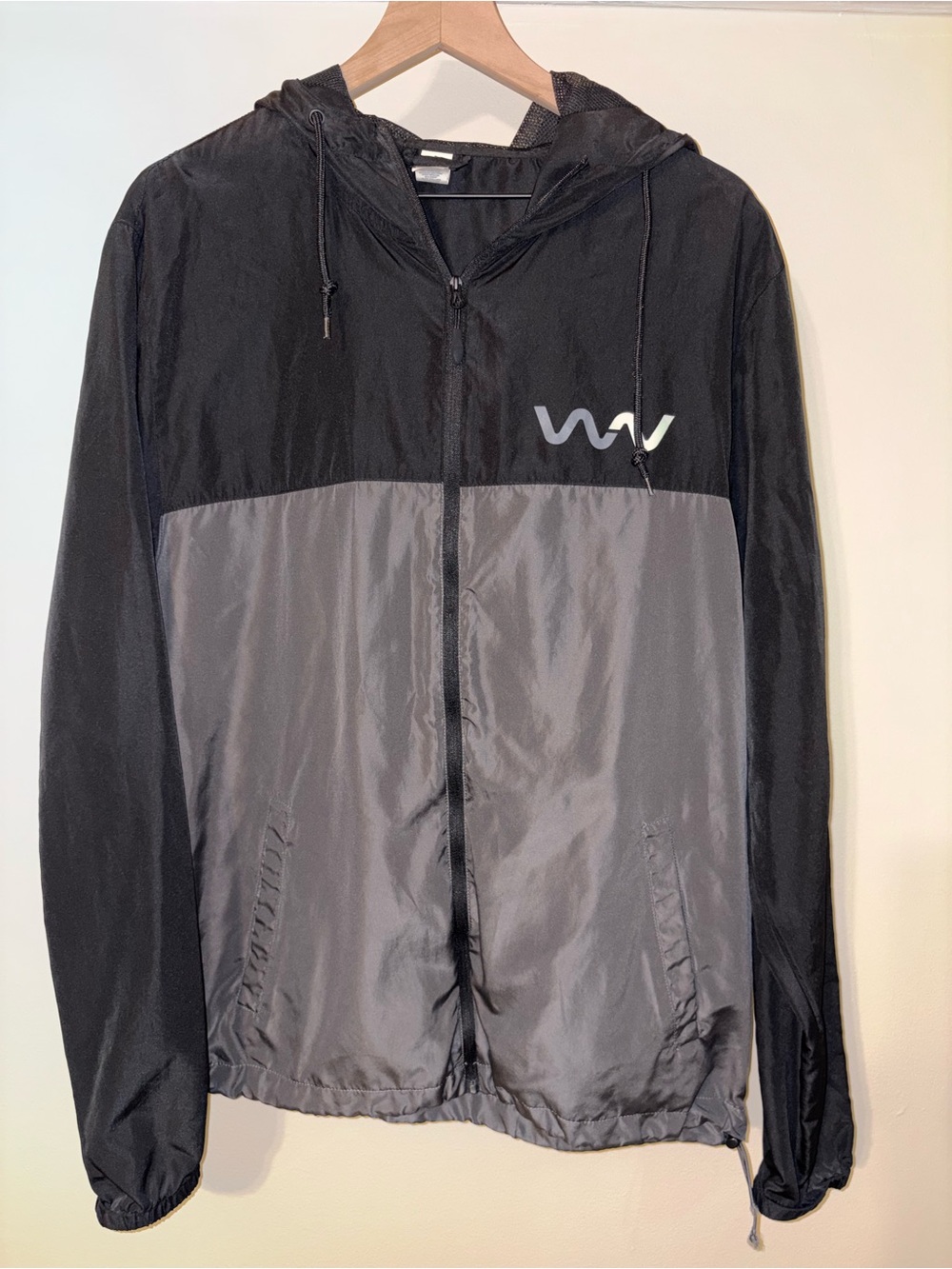 Welder Nation Lightweight Two-Tone Windbreaker Jacket - Black & Gray- Mens XL